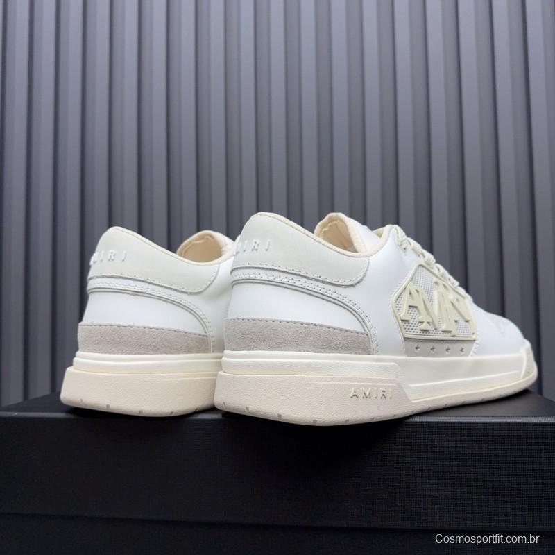 2025 Unisex Amiri White Leather Sneakers MJ00360